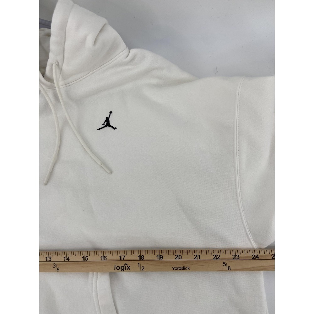 Jordan Hoodie Womens‎ XL White Fleece Jumpman Logo Pullover Basketball Gym - Picture 4 of 7